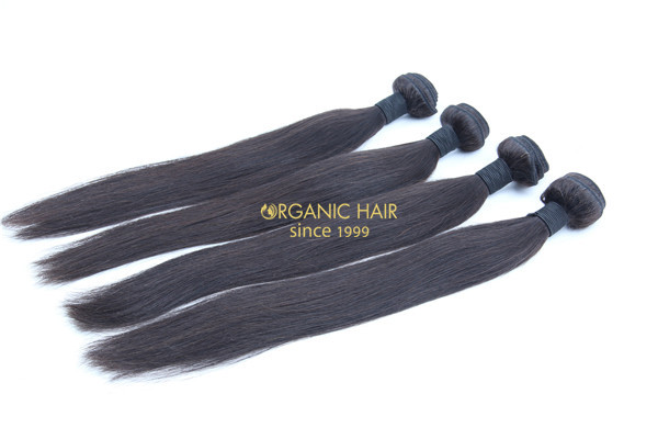 Human hair weft extensions